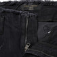 Black Cotton Tattered Skinny Denim Jeans