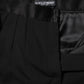Black Wool Tapered High Waist Pants