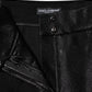 Black Cotton Stretch Lurex Thread Skinny Pants