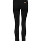 Black Cotton Mid Waist Skinny Denim Jeans