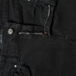 Black Cotton Mid Waist Skinny Denim Jeans