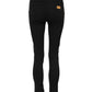Black Cotton Skinny Mid Waist Denim Jeans