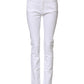 White GRACE Mid Waisted Skinny Denim Jeans