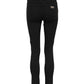 Black Cotton Logo Skinny Mid Waist Denim Jeans