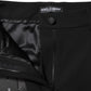 Black Wool High Waist Formal Pants