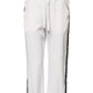 White Viscose Jogger Sweatpants Pants