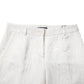 White Cotton Floral Jacquard Pants