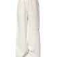 White Viscose Wide Leg Pull On Pants