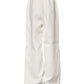 White Viscose Wide Leg Pull On Pants