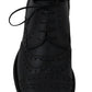Elegant Dark Blue Leather Derby Shoes