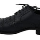 Elegant Dark Blue Leather Derby Shoes