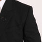Elegant Black Bee Embellished Blazer