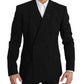 Elegant Black Bee Embellished Blazer