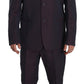 Elegant Purple Linen-Cotton Blend Suit
