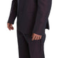 Elegant Purple Linen-Cotton Blend Suit