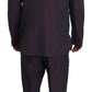 Elegant Purple Linen-Cotton Blend Suit