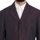Elegant Purple Linen-Cotton Blend Suit