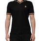 Black DG Silk Vneck Collared Men Polo T-shirt