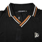 Black DG Silk Vneck Collared Men Polo T-shirt