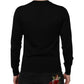 Black Cashmere V-Neck Long Sleeves T-shirt