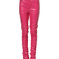 Pink Cotton High Waisted Skinny Denim Jeans