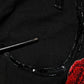 Black Rose Sequin Embellishments Blouse Top