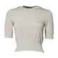 White Silk Short Sleeves Blouse Pullover Top