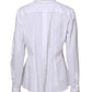 White Cotton Long Sleeves Collared Shirt Top