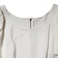 White Round Neck Short Sleeves Blouse Top