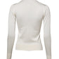 White Silk Lily Embellished Cardigan Sweater