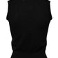 Black Cashmere Sleeveless Women Tank T-shirt