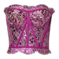 Pink Bustier Sleeveless Corset Blouse Top