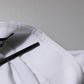 White Rose Embroidery Collared Shirt Top