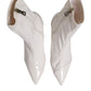 White Stiletto Heels Mid Calf Boots Shoes