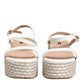 White Espadrilles Ankle Strap Sandals Shoes