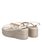 White Espadrilles Ankle Strap Sandals Shoes