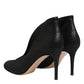 Metallic Black Pump Stiletto Heels Shoes