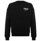 Black Cotton Men's Crewneck Sweater