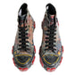 Multicolor Camouflage High Top Sneakers Shoes
