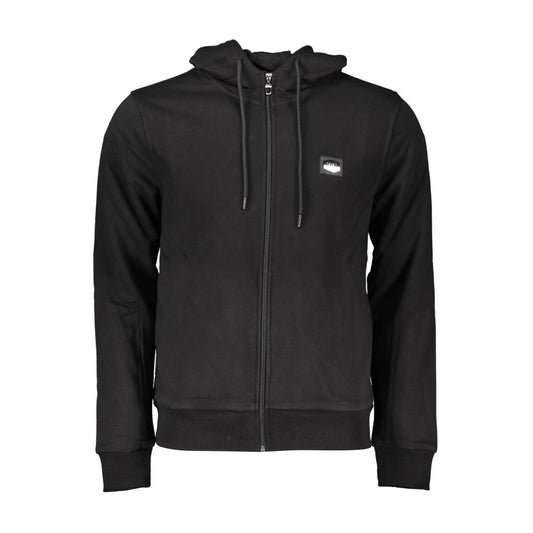 Black Cotton Men Sweater