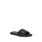 Black Calf Leather Bos Taurus Flat Sandals