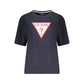 Blue Cotton Women T-Shirt