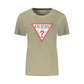 Green Cotton Women T-Shirt
