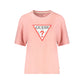 Pink Cotton Women T-Shirt