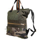 Military Green Patchwork Rucksack Backpack Bag