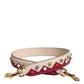 Beige Red Leather Handbag Accessory Shoulder Strap