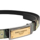 Multicolor Camouflage Metal Logo Buckle Belt