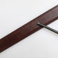 Brown Classic Silver Metal Logo Buckle Belt