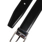 Black Classic Leather Metal Buckle Belt