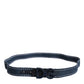 Blue White Cotton DG Logo Metal Buckle Belt